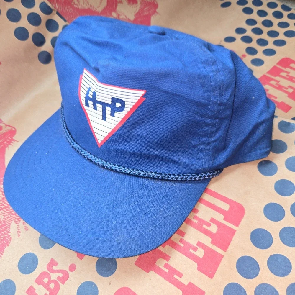Vintage Raybestos HTP Snapback Hat OS Mens Blue Rope Trucker Racing Promo Cotton